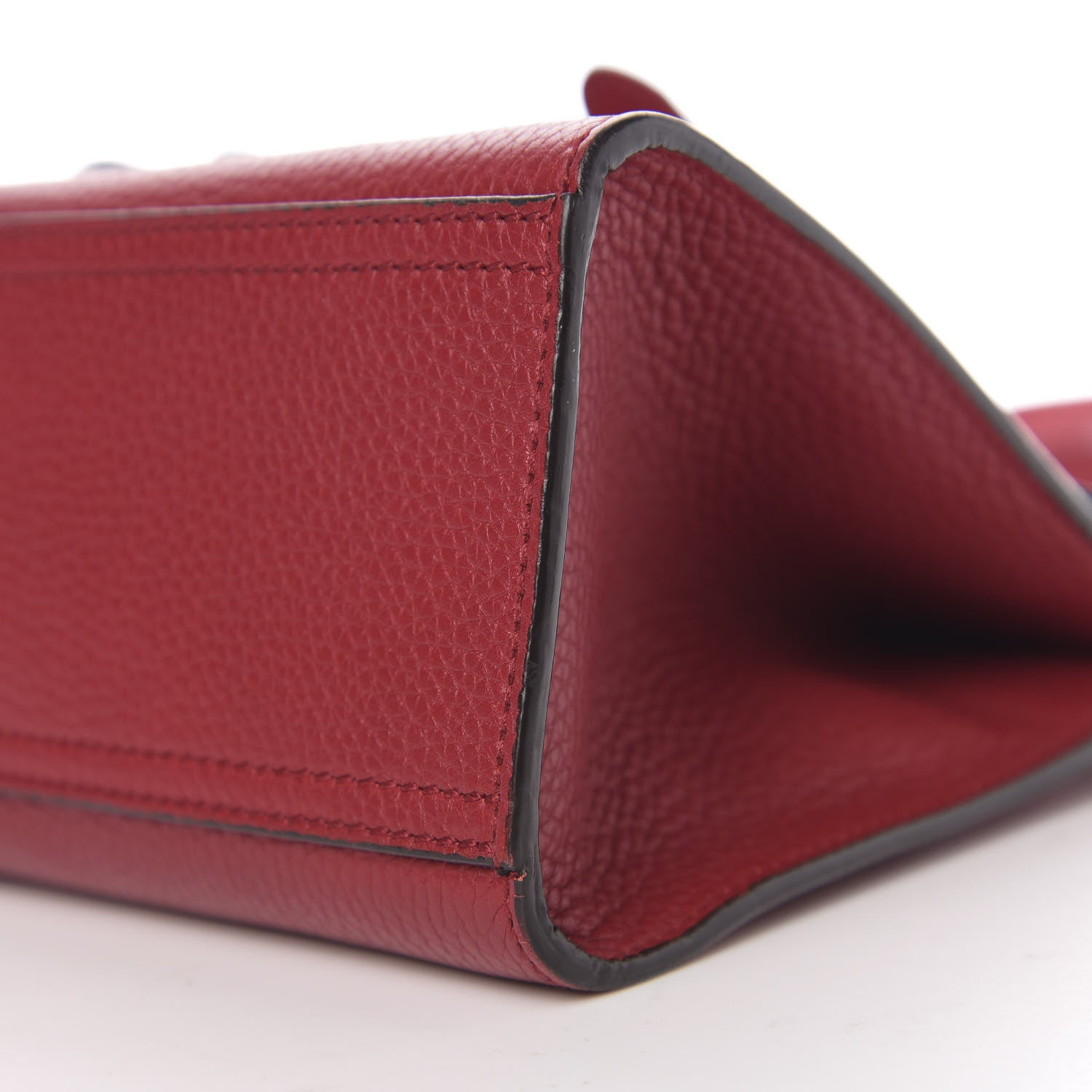 Gucci Calfskin Mini GG Marmont Top Handle Bag Vulcanic Red 8 of 10