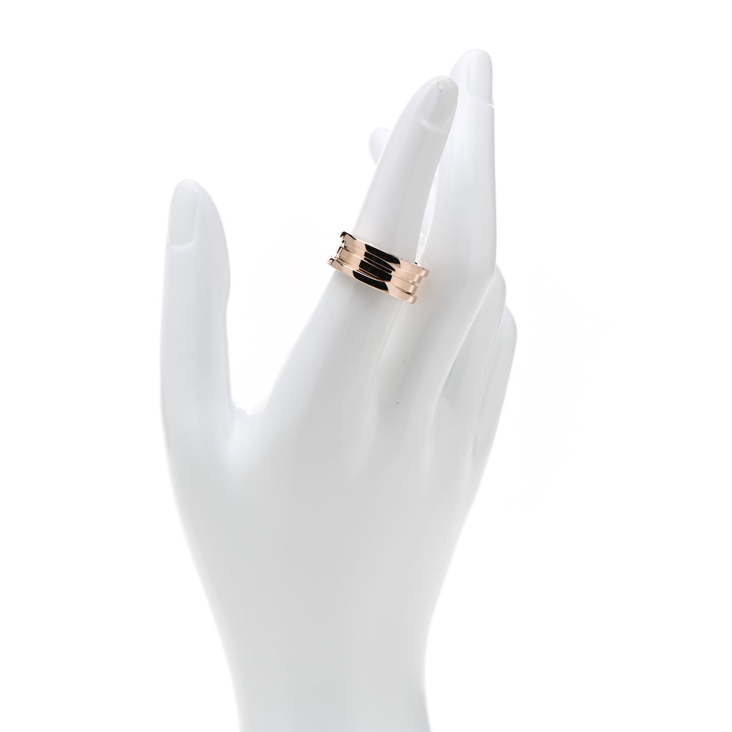 Bulgari 18K Rose Gold B.Zero1 Three-Band Ring 55 7.25 2 of 7