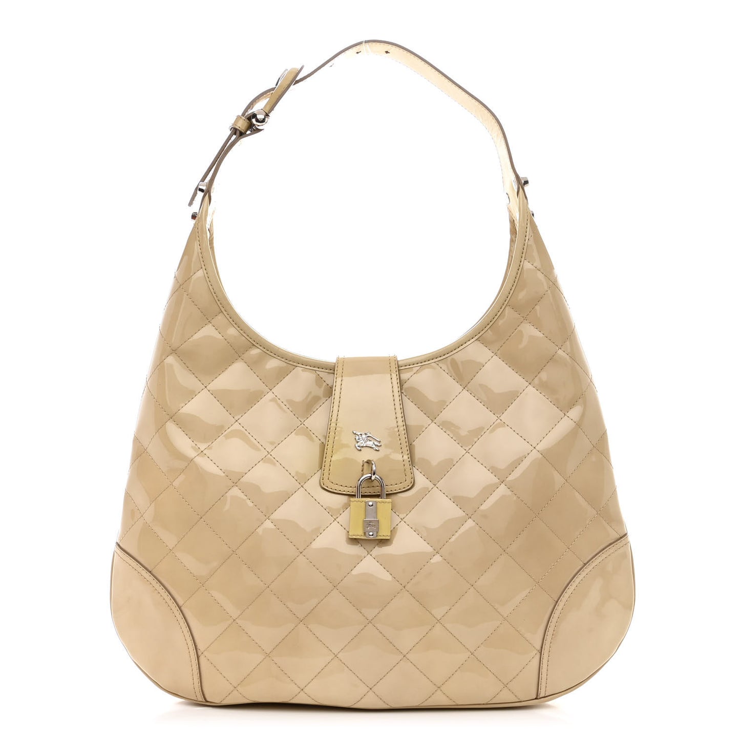 Patent Quilted Brook Hobo Beige