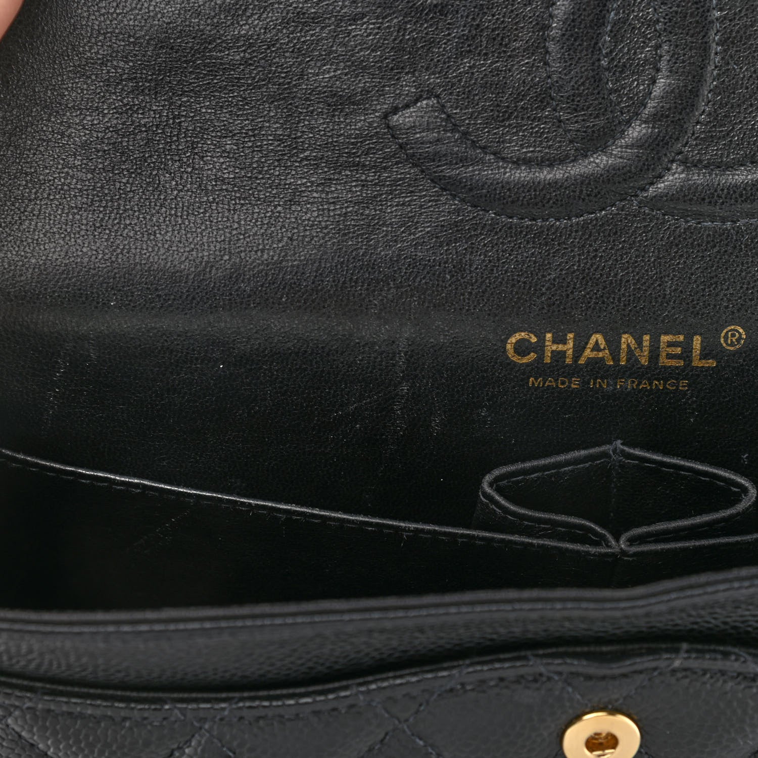 Chanel Caviar Quilted Medium Double Flap Black 6 of 12