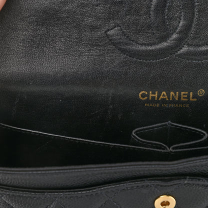 Chanel Caviar Quilted Medium Double Flap Black 6 of 12