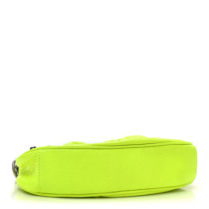 Balenciaga Agneau Arena Le Cagole Chain Shoulder Bag XS Fluo Yellow 4 of 9