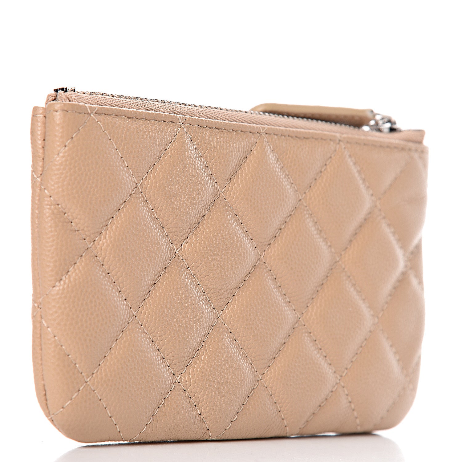 Chanel Caviar Quilted Small Cosmetic Case Beige 3 of 10