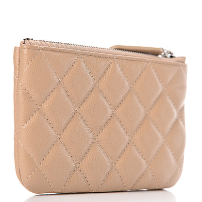 Chanel Caviar Quilted Small Cosmetic Case Beige 3 of 10