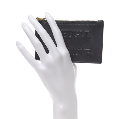 Gucci Calfskin L'Aveugle Par Amour Embossed Coin Case Card Holder Black 2 of 6