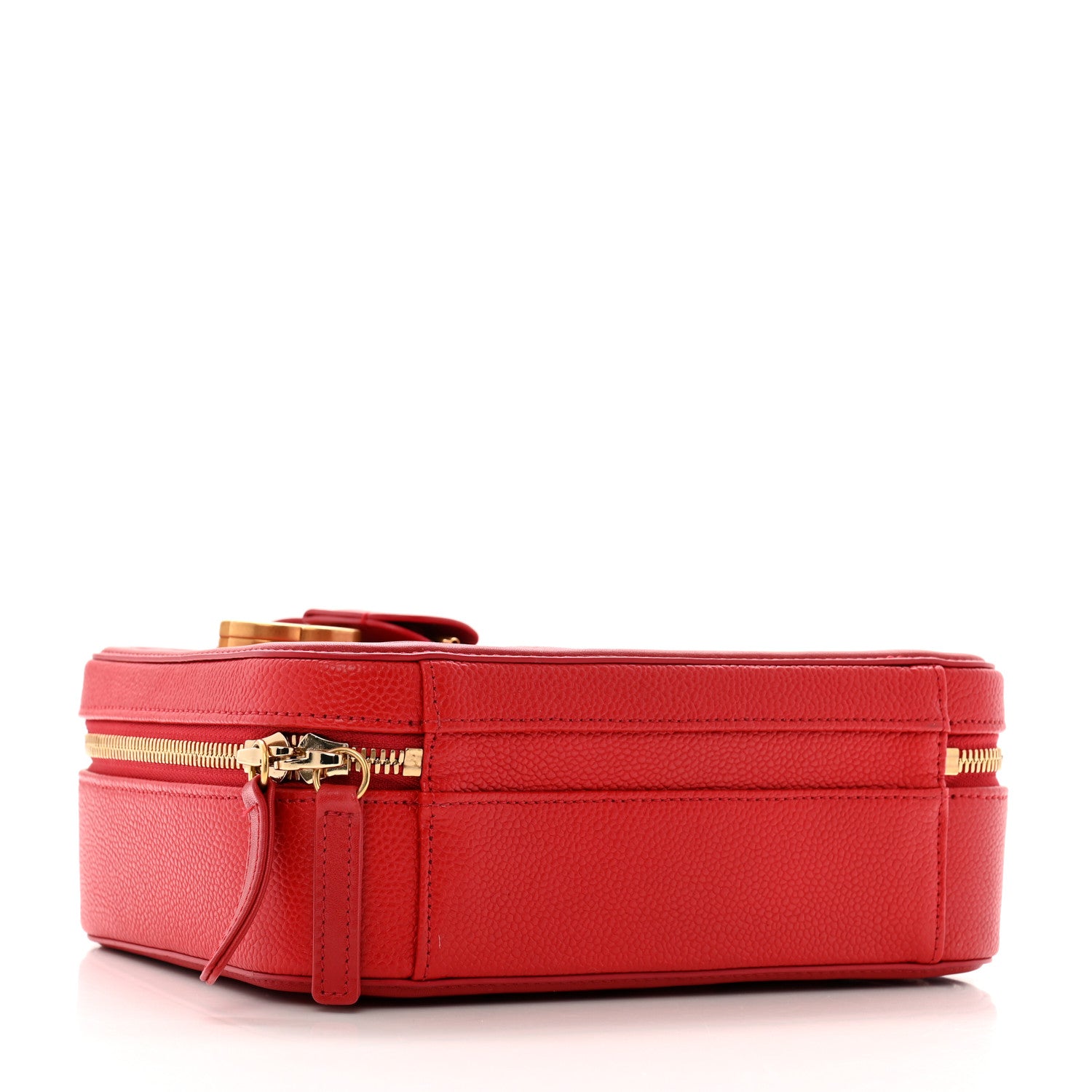 Chanel Caviar Quilted Medium CC Filigree Vanity Case Red 4 of 14