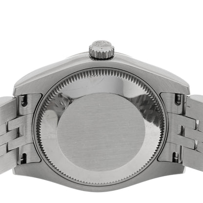 Rolex Stainless Steel 18K White Gold 31mm Oyster Perpetual Datejust Watch Black 178274 4 of 5