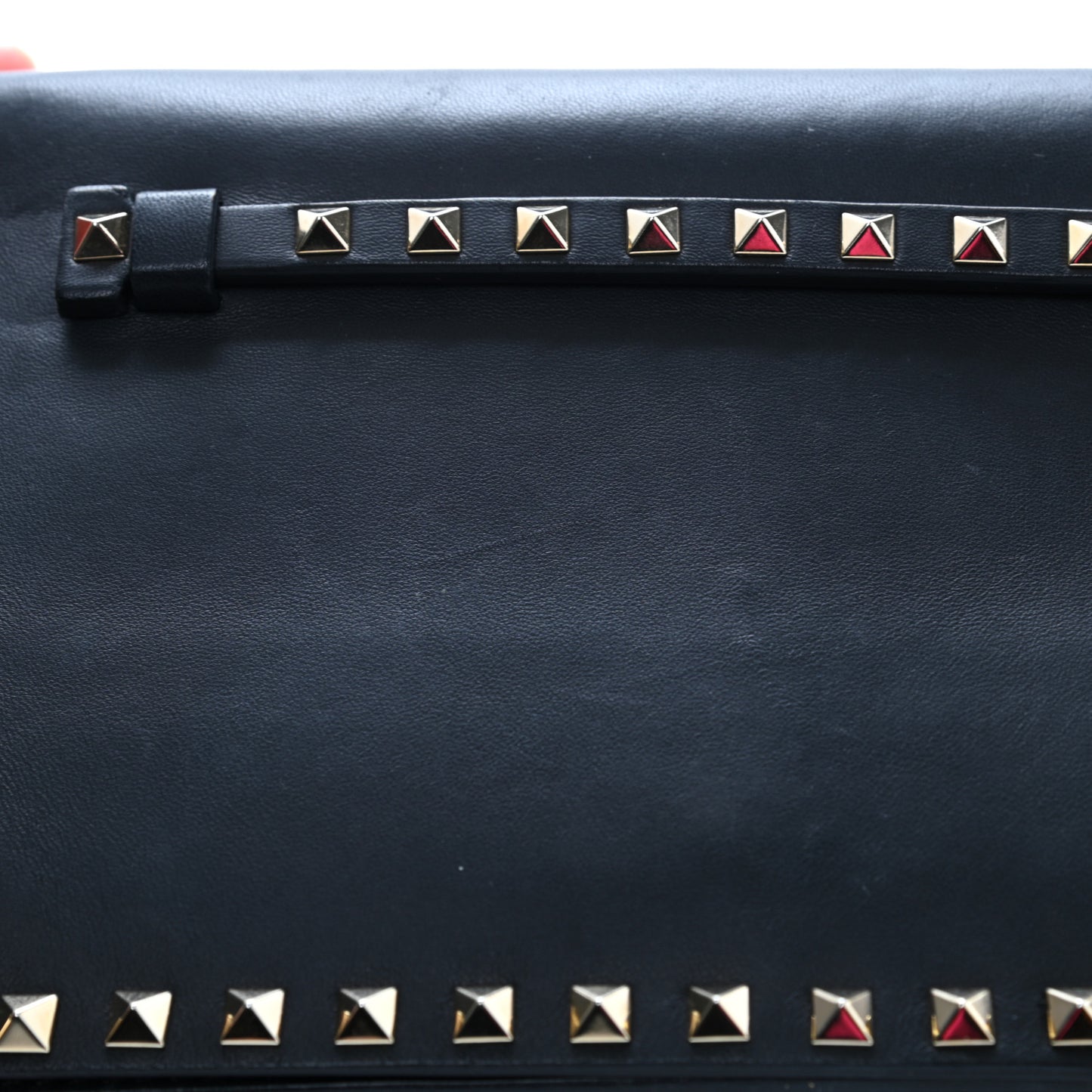 Nappa Rockstud Wristlet Clutch Black