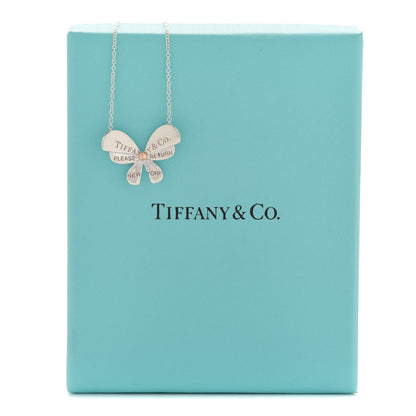 Tiffany Sterling Silver 18K Rose Gold Return to Tiffany Love Bugs Butterfly Pendant Necklace 7 of 7