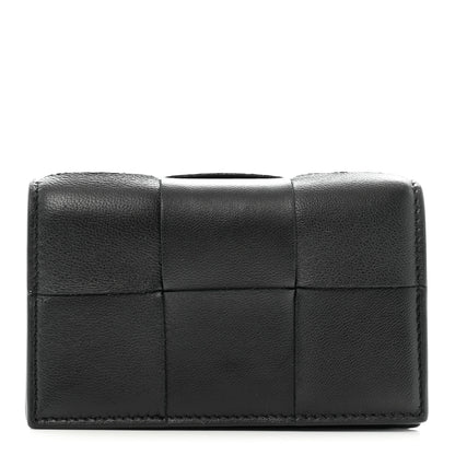 Bottega Veneta Nappa Maxi Intrecciato Card Holder Wallet Black 1 of 6