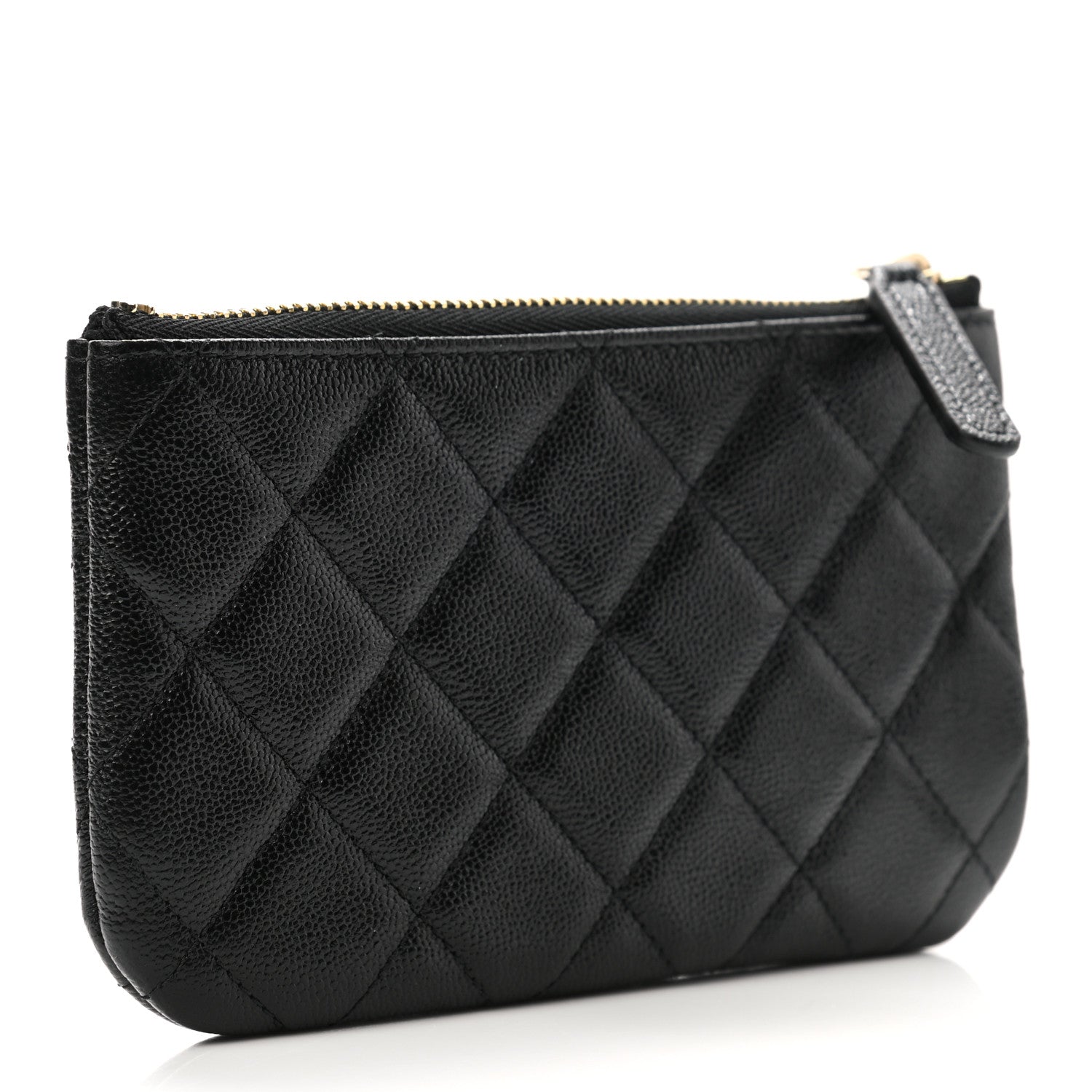 Chanel Caviar Quilted Studded CC Small Pouch Black 3 of 8