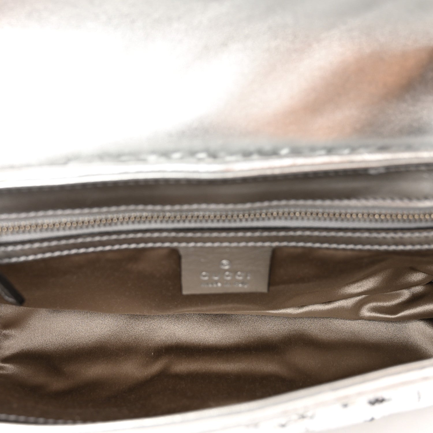 Gucci Sequin Matelasse Small GG Marmont Shoulder Bag Silver 6 of 11