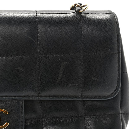 Chanel Lambskin Quilted Mini Chocolate Bar Camellia Flap Black 11 of 13