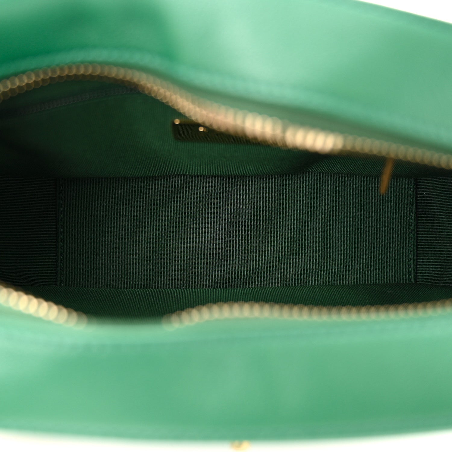 Chanel Goatskin Quilted Chanel 19 Camera Case Green 5 of 10