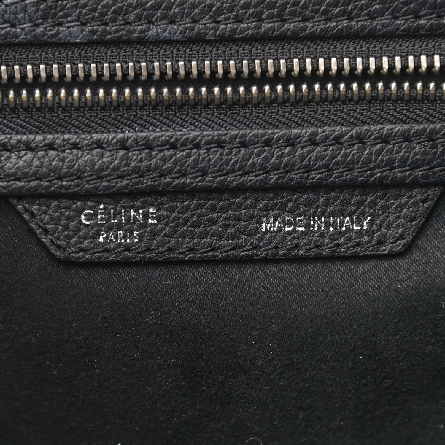 Celine Drummed Calfskin Micro Luggage Black 6 of 11