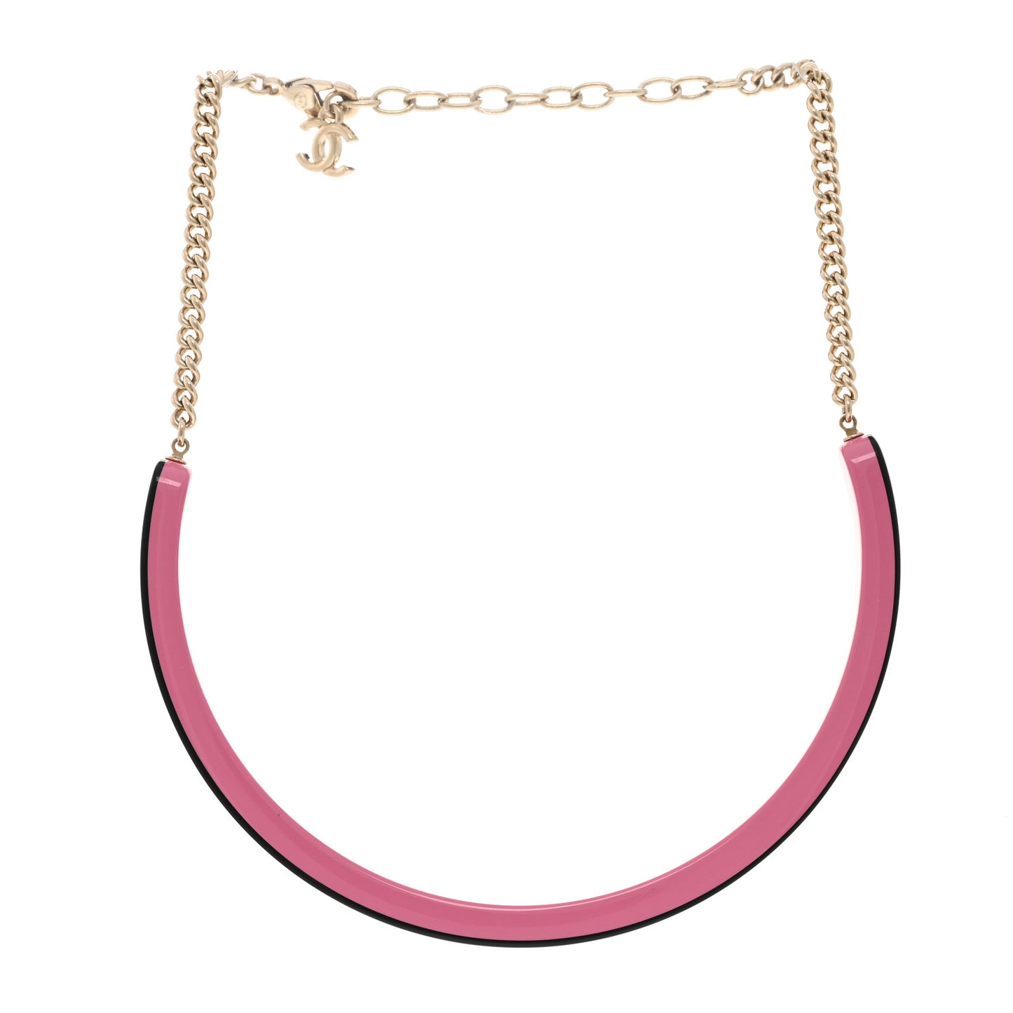Resin Logo Choker Pink Black