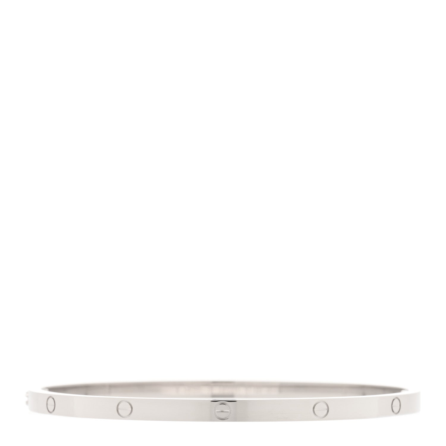 Cartier 18K White Gold Small LOVE Bracelet 19 2 of 4