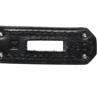 Hermes Box Toile Vibrato Kelly Sellier 28 Black Gris 6 of 10
