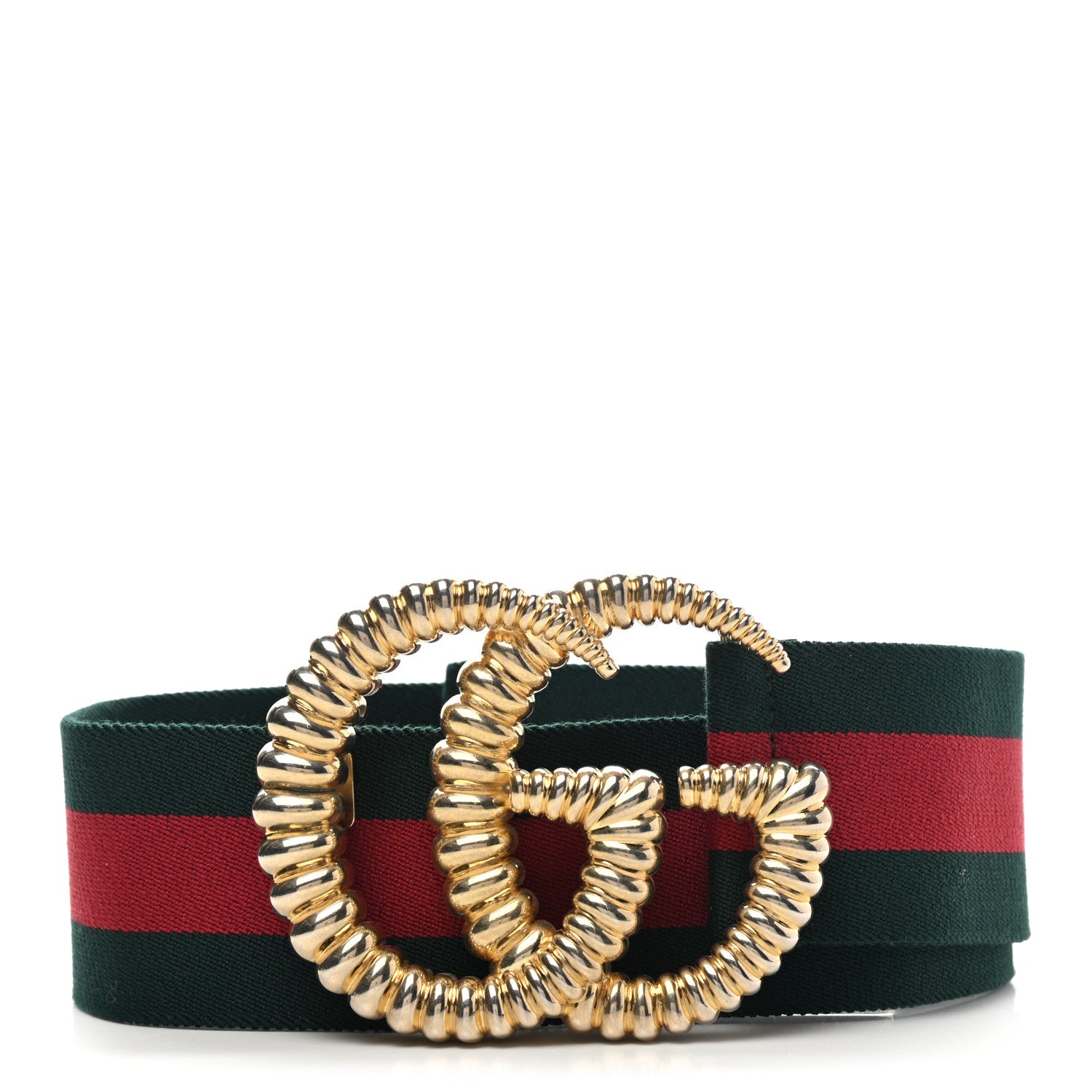 Gucci Canvas Torchon Double G Web Belt 95 38 Verde 1 of 3