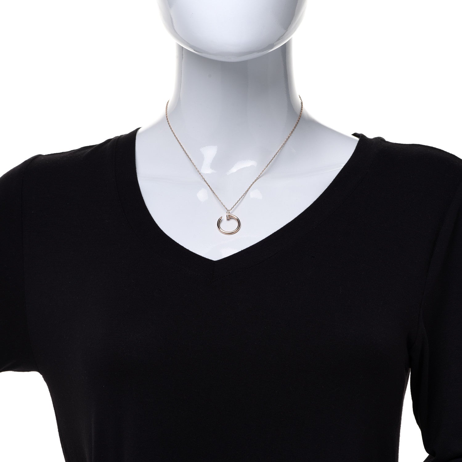 Cartier 18K Pink Gold Diamond Juste Un Clou Pendant Necklace 2 of 6