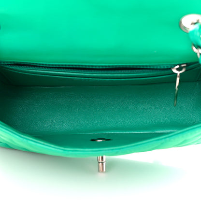 Chanel Lambskin Quilted Mini Rectangular Flap Green 4 of 10