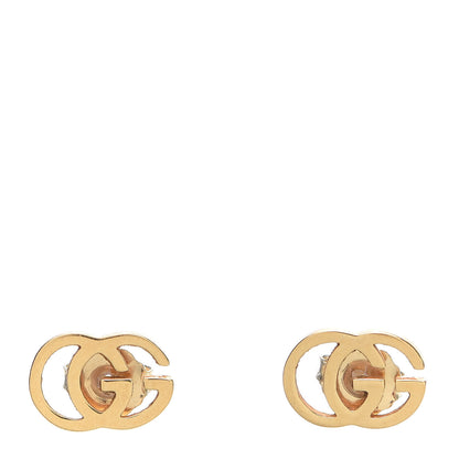 Gucci 18K Yellow Gold GG Tissue Stud Earrings 1 of 5