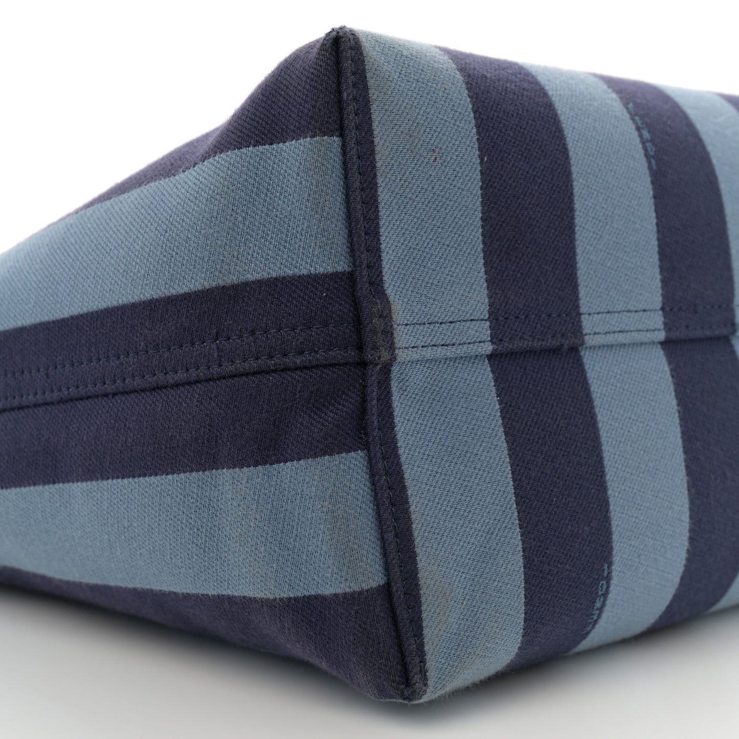 Pequin Vitello Logo Shopper Tote Blue