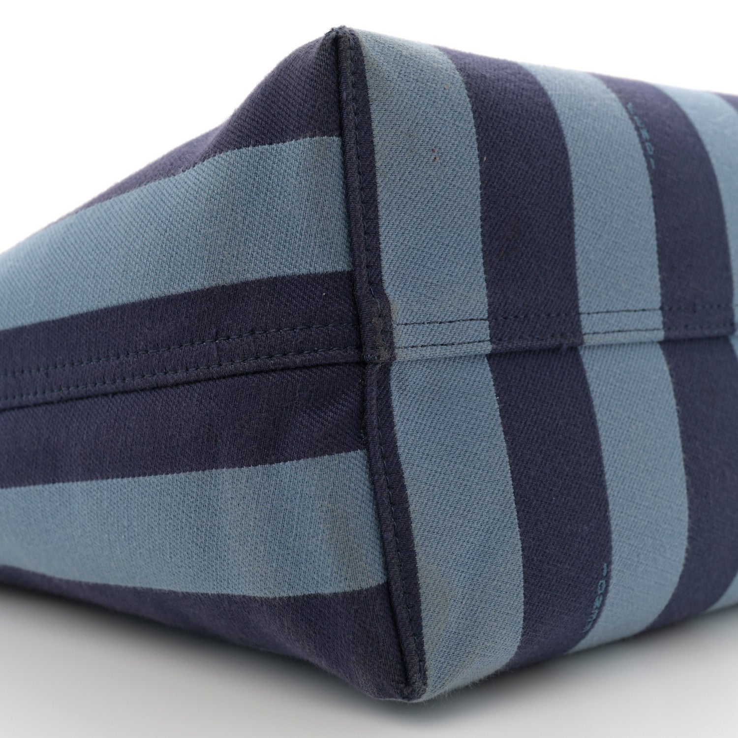 Fendi Pequin Vitello Logo Shopper Tote Blue 9 of 12