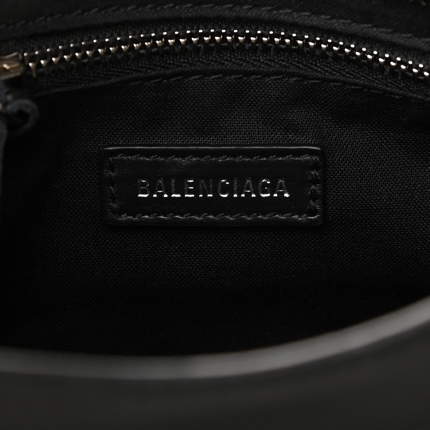 Balenciaga Canvas Satin Calfskin Diagonal Allover Logo Print Classic Silver Hardware Mini City Natural Black 6 of 11