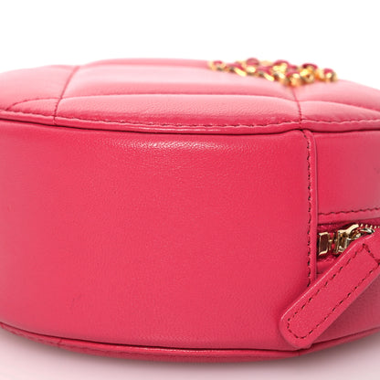 Chanel Goatskin Quilted Chanel 19 Round Clutch With Chain Dark Pink 10 of 14