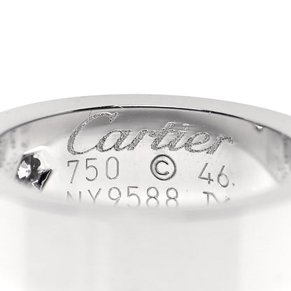 Cartier 18K White Gold Diamond 5.5mm Christmas LOVE Ring 46 3.75 4 of 4