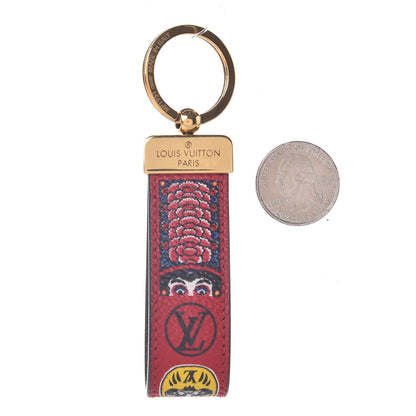 Louis Vuitton Monogram Illustre Kabuki Dragonne Key Ring 2 of 4