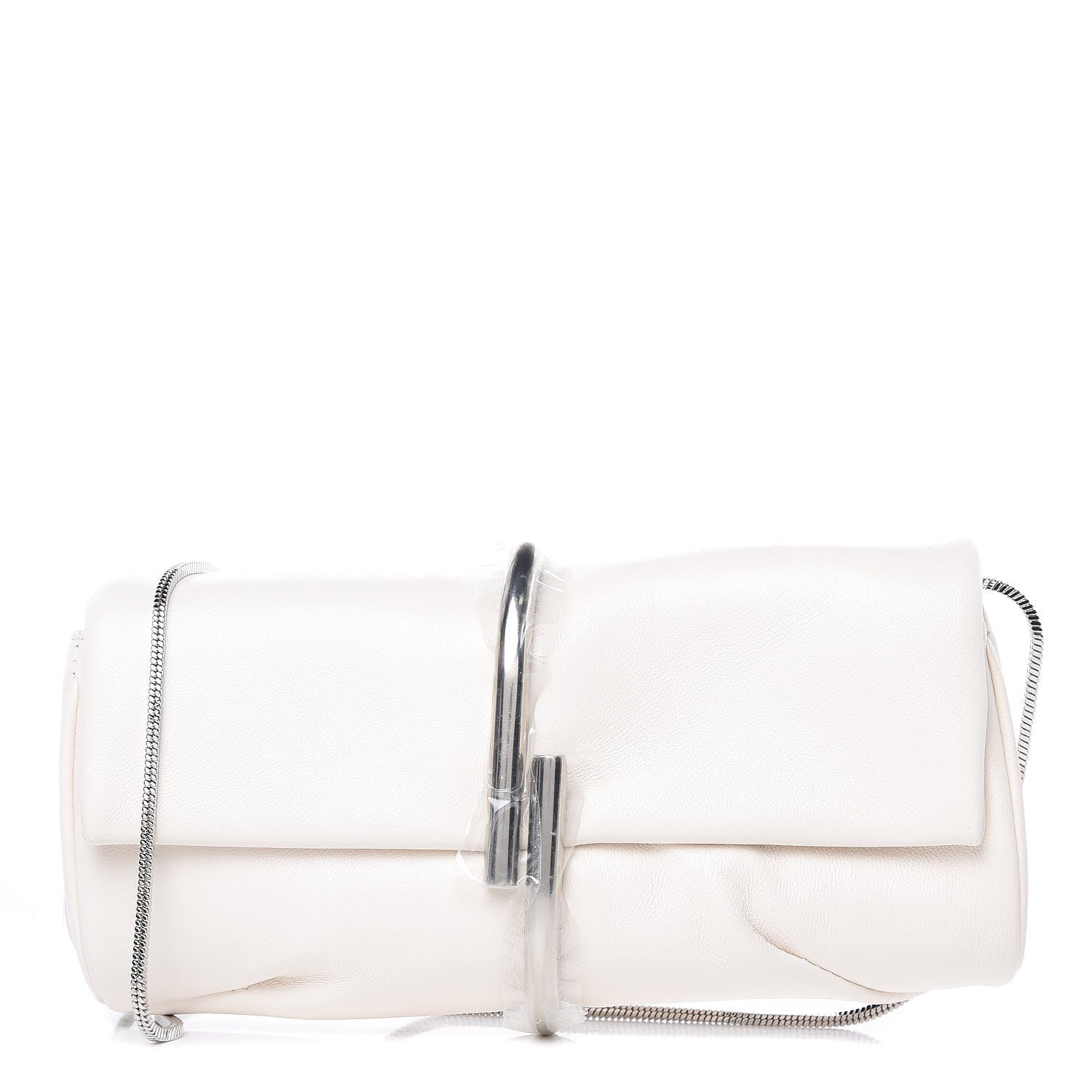 3.1 Phillip Lim 3.1 Smooth Calfskin Alix Minaudiere Clutch Natural White 1 of 10