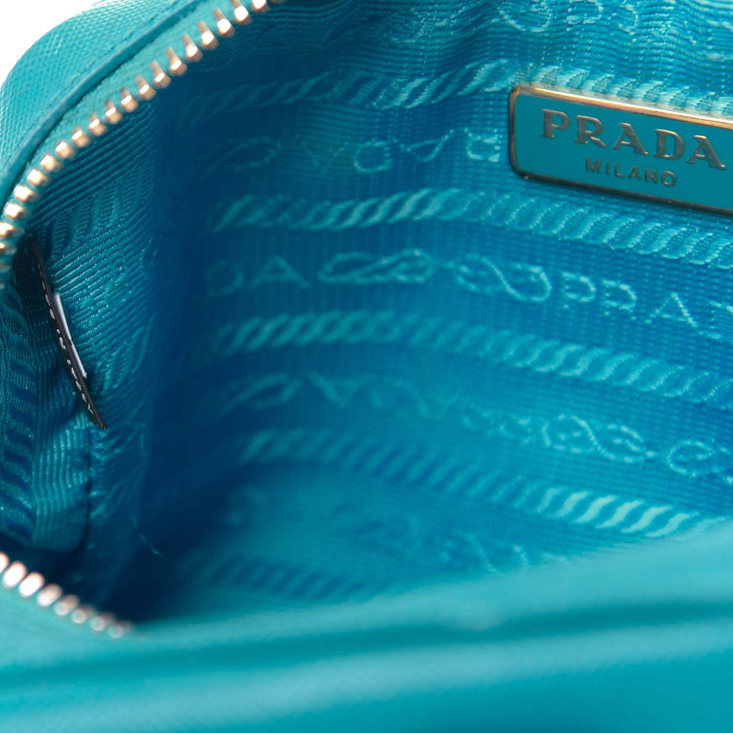 Prada Saffiano Lux Mini Top Handle Crossbody Celeste 8 of 11