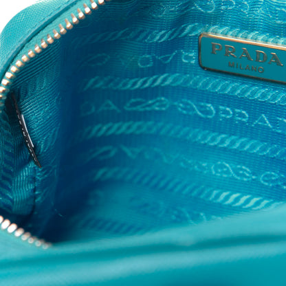 Prada Saffiano Lux Mini Top Handle Crossbody Celeste 8 of 11