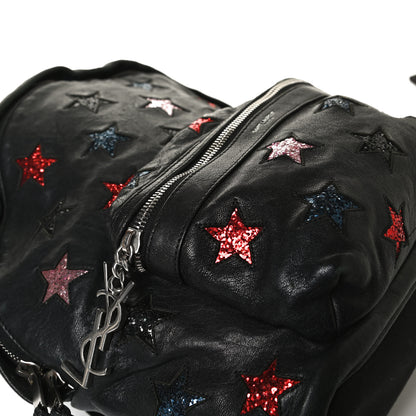 Saint Laurent Lambskin Star Applique Mini City California Backpack Black 17 of 30