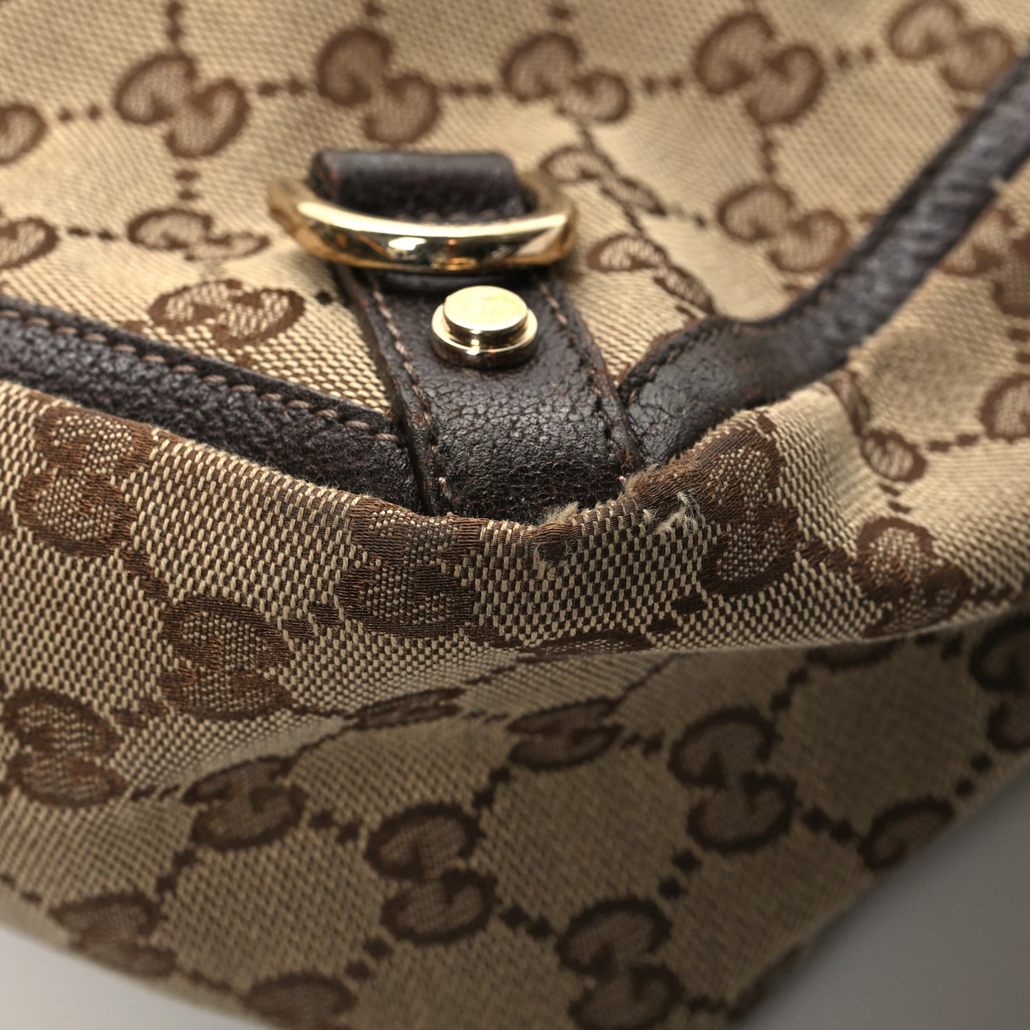 Monogram Large Abbey Tote Dark Brown