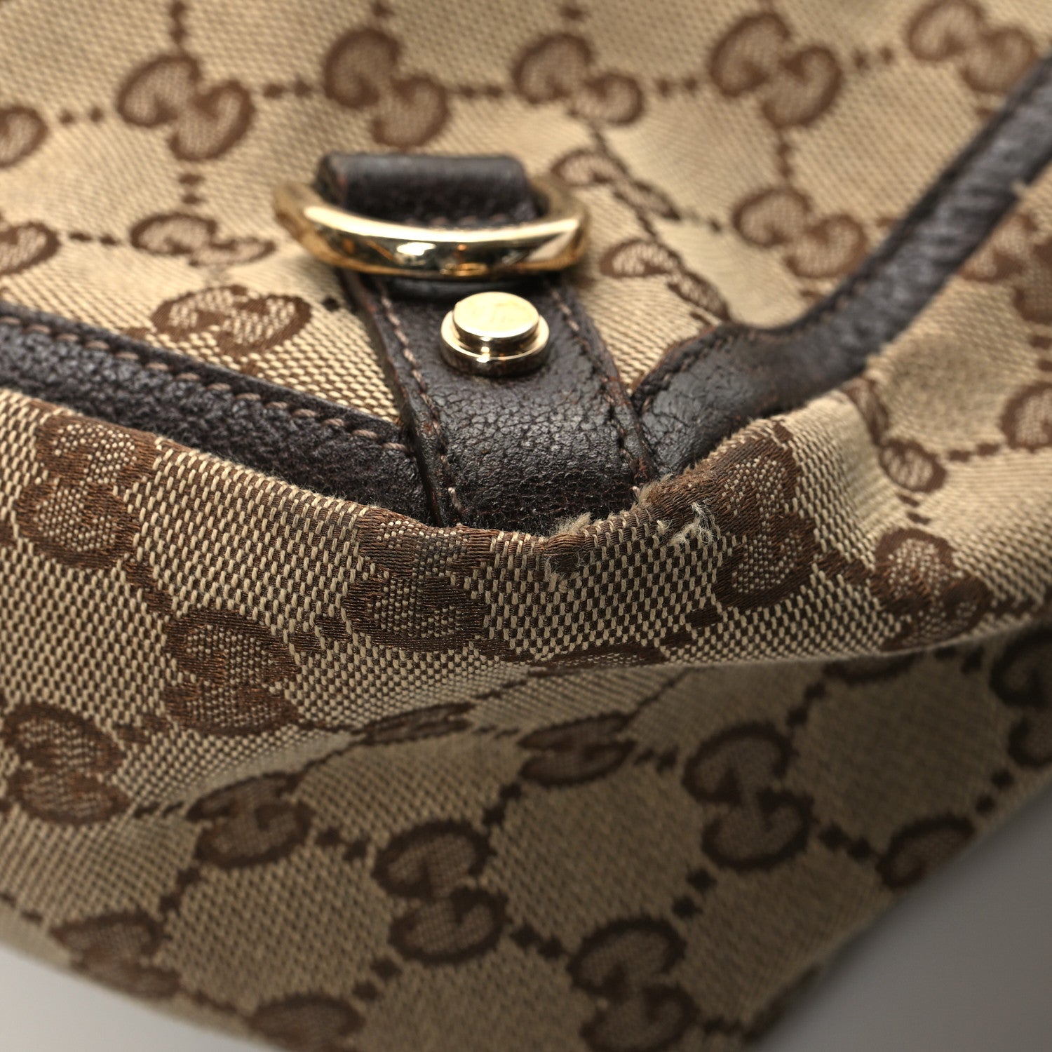 Gucci Monogram Large Abbey Tote Dark Brown 11 of 13