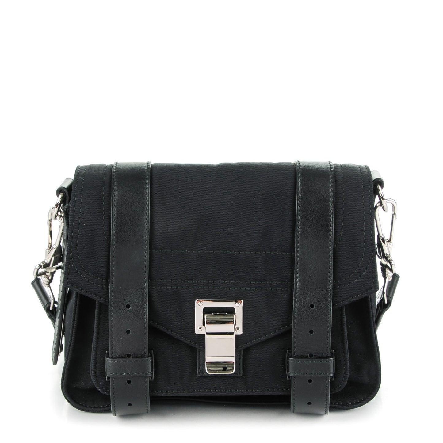Nylon Calfskin PS1 Pouch Messenger Black
