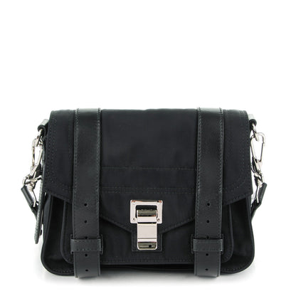 Proenza Schouler Nylon Calfskin PS1 Pouch Messenger Black 1 of 7