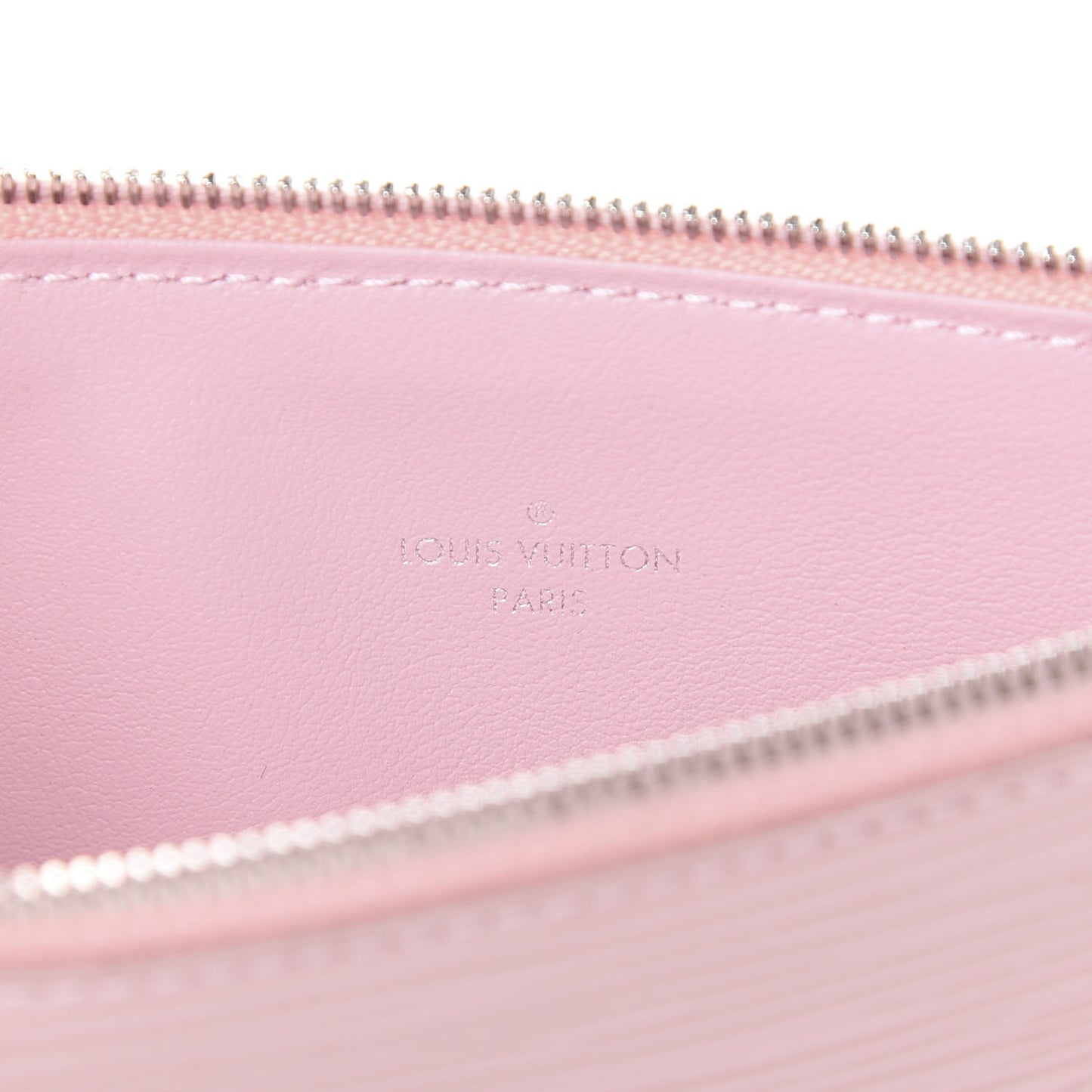 Epi Felicie Chain Wallet Zippered Insert Rose Ballerine