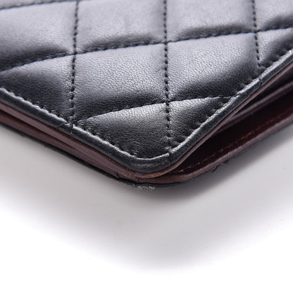 Chanel Lambskin Quilted Yen Wallet Black 19 of 19