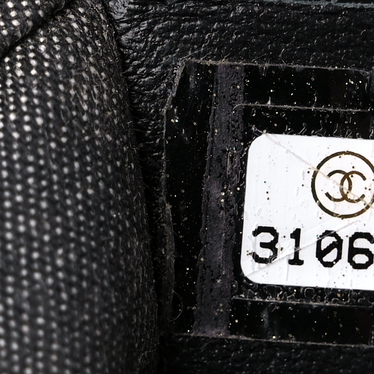 Straw Raffia Calfskin Chain Small Deauville Tote Black
