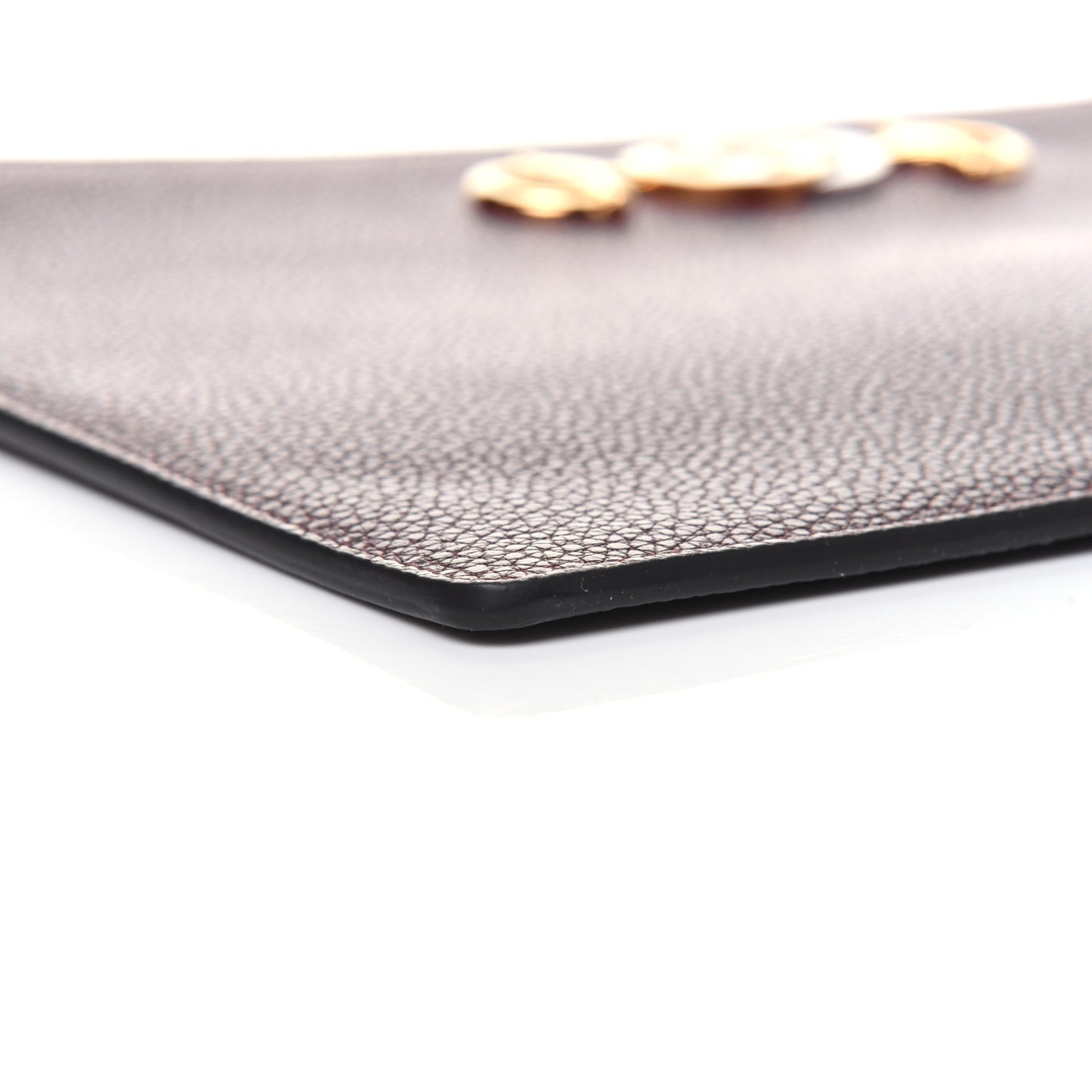 Grainy Calfskin Zumi Zip Pouch Vintage Bordeaux