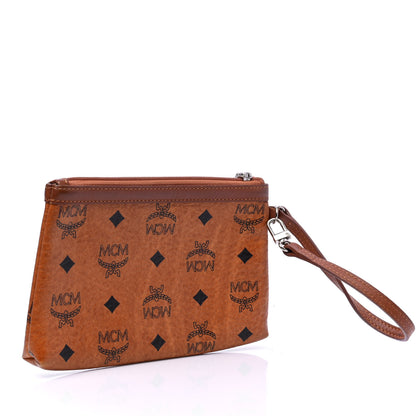 MCM Visetos Wristlet Zip Pouch Cognac 2 of 5