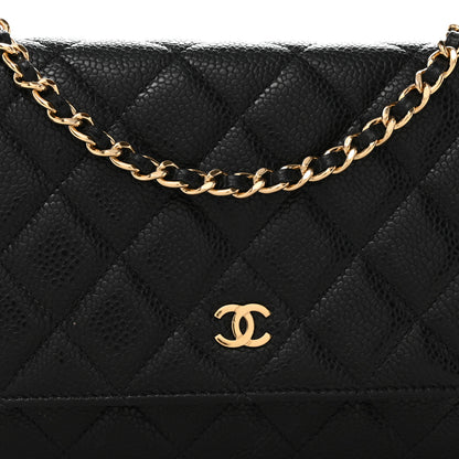 Chanel Caviar Quilted Wallet on Chain WOC Black 8 of 11
