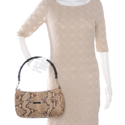 Gucci Python Bamboo Handle Shoulder Bag 2 of 6