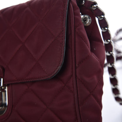 Prada Nylon Tessuto Impuntu Quilted Flap Granato 15 of 18