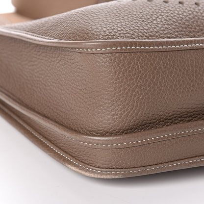 Hermes Taurillon Clemence Evelyne III PM Etoupe 10 of 14