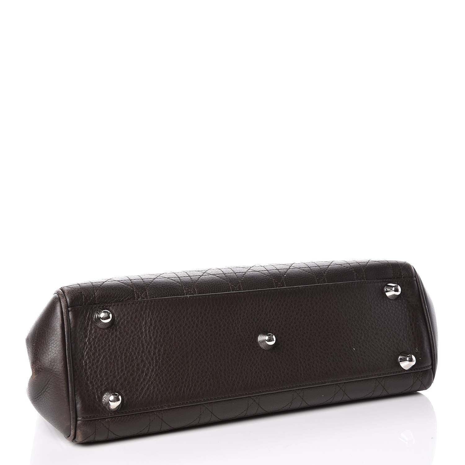 Christian Dior Calfskin Cannage Shoulder Bag Dark Brown 4 of 24